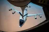 A U.S. Air Force E-3 Sentry refuels from a KC-135 tanker