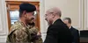 Asim Munir greets Mohammad Bagher Ghalibaf in Tehran