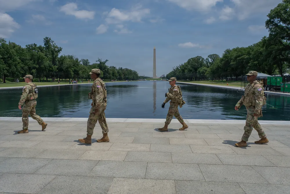 Donald Trump Caused the Reflecting Pool Mess and Is Arresting People for It