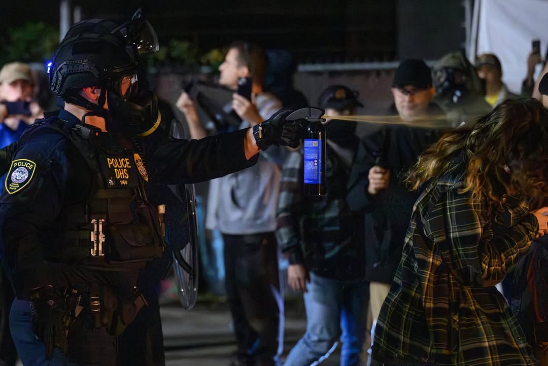 Federal Agents Mace 19-Year-Old at Point-Blank Range Outside Portland ICE Facility