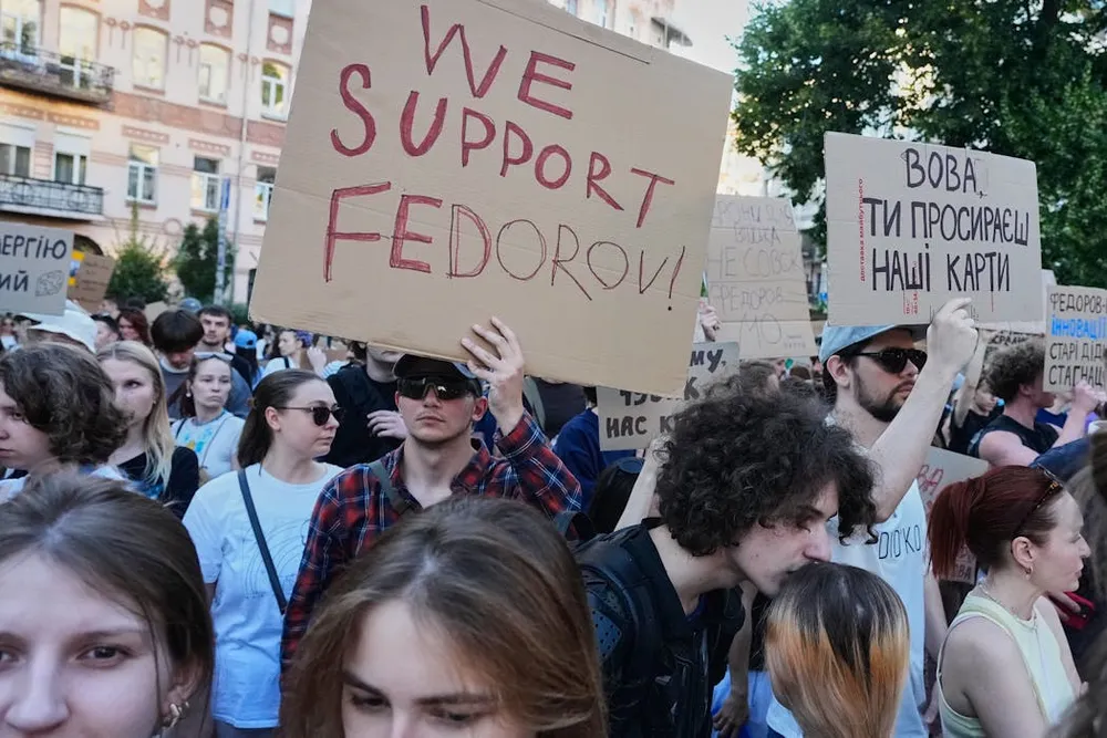 Amid grinding war, protesting Ukrainians still want their voices and values heard at home