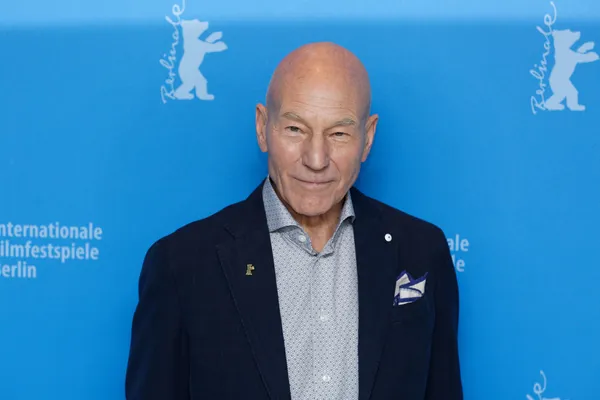 Patrick Stewart smiling at the Berlin International Film Festival in 2017